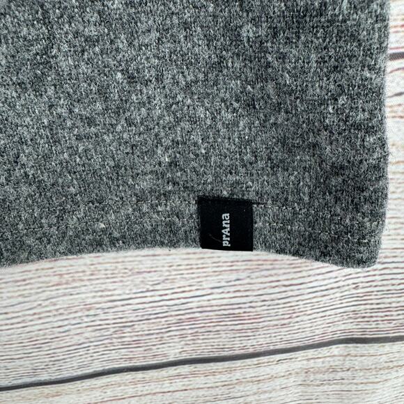 prAna Brookland 1/4 Zip Wool Sweater Mens Medium Gravel Gray 1/4 Zip - Picture 5 of 11